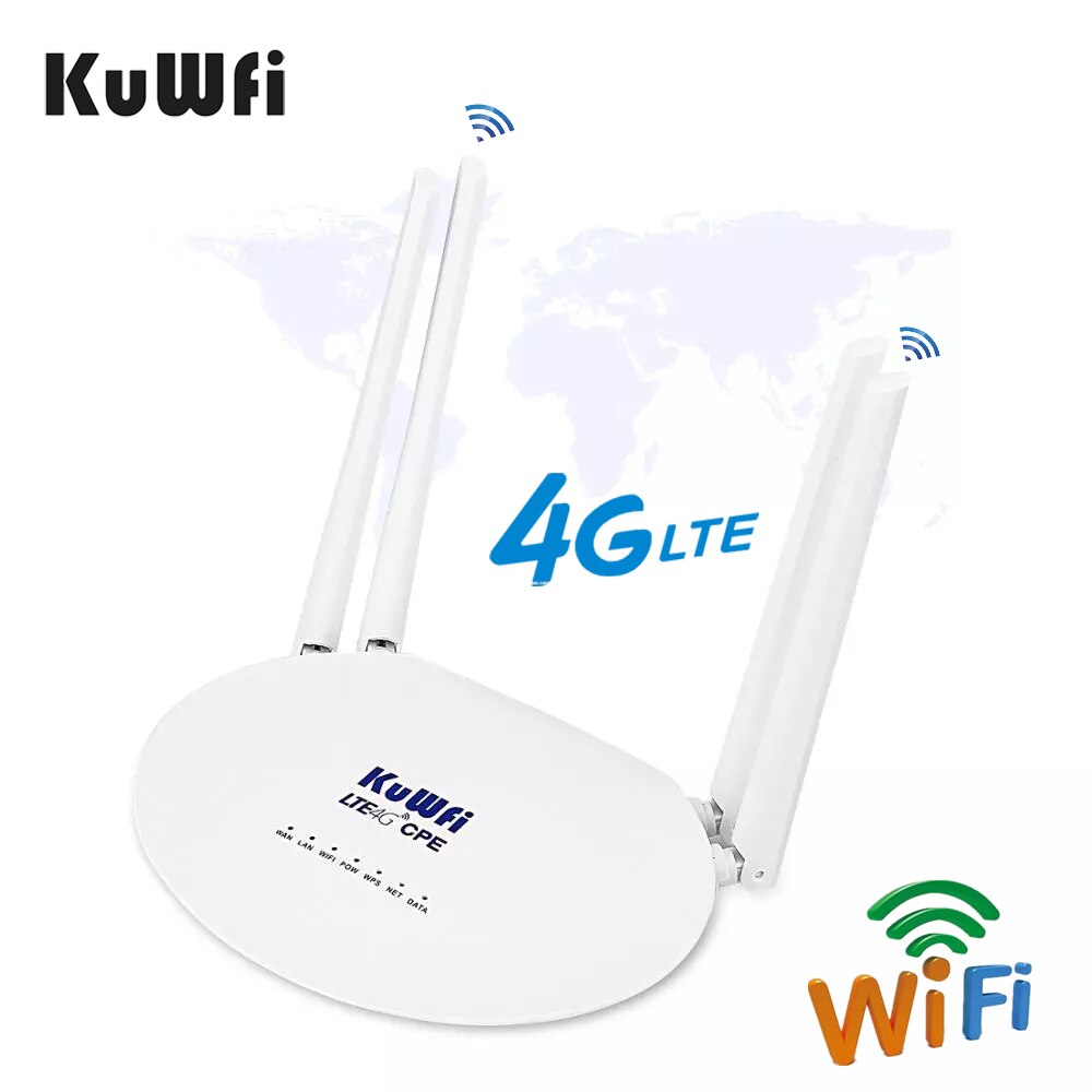 KuWFi wifi router 150Mbps 3G/  4g sim ī 4Pcs..